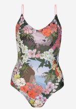 FLORAL SURF N' TURF V-SHAPE SWIMSUIT