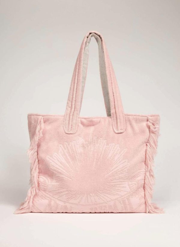 PINK TERRY TOTE BEACH BAG